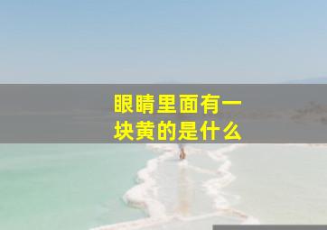 眼睛里面有一块黄的是什么