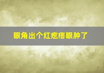 眼角出个红疙瘩眼肿了