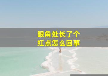 眼角处长了个红点怎么回事