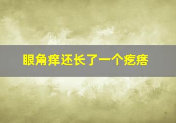 眼角痒还长了一个疙瘩