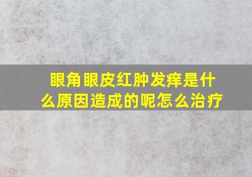 眼角眼皮红肿发痒是什么原因造成的呢怎么治疗