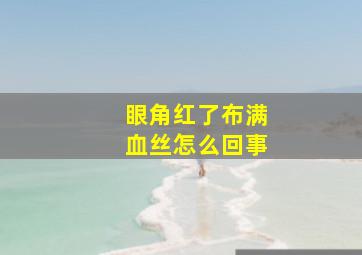 眼角红了布满血丝怎么回事