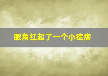 眼角红起了一个小疙瘩