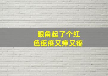 眼角起了个红色疙瘩又痒又疼