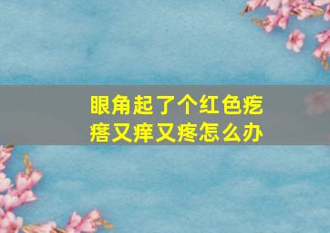 眼角起了个红色疙瘩又痒又疼怎么办