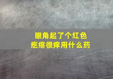 眼角起了个红色疙瘩很痒用什么药