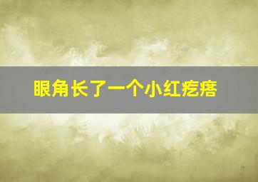 眼角长了一个小红疙瘩