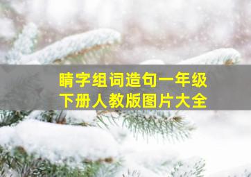 睛字组词造句一年级下册人教版图片大全