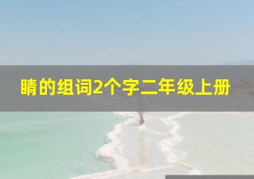 睛的组词2个字二年级上册