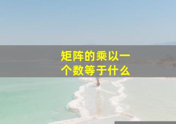 矩阵的乘以一个数等于什么