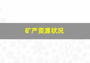 矿产资源状况