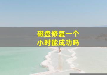 磁盘修复一个小时能成功吗