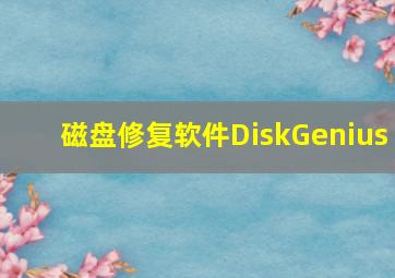 磁盘修复软件DiskGenius