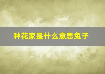 种花家是什么意思兔子