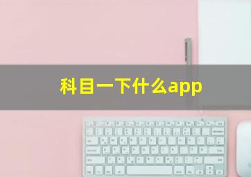 科目一下什么app