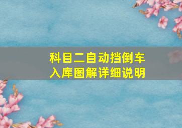 科目二自动挡倒车入库图解详细说明