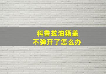 科鲁兹油箱盖不弹开了怎么办