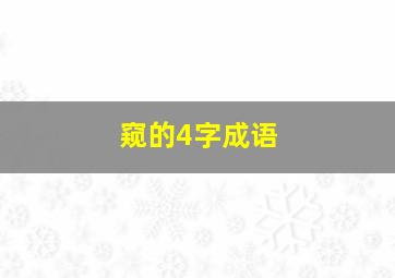 窥的4字成语