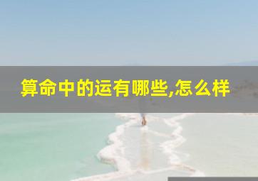 算命中的运有哪些,怎么样