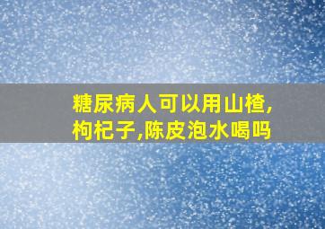 糖尿病人可以用山楂,枸杞子,陈皮泡水喝吗