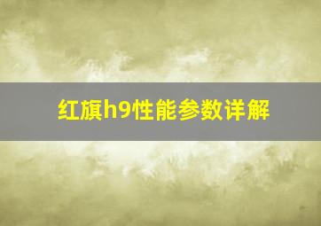 红旗h9性能参数详解