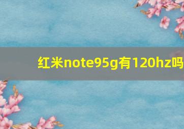 红米note95g有120hz吗