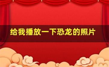 给我播放一下恐龙的照片