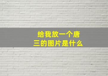 给我放一个唐三的图片是什么