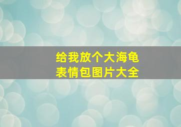 给我放个大海龟表情包图片大全