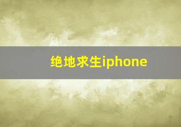 绝地求生iphone