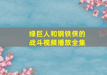 绿巨人和钢铁侠的战斗视频播放全集