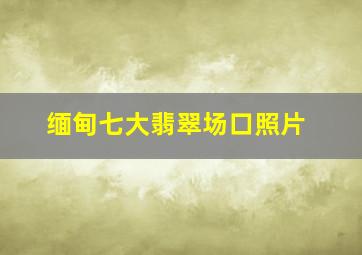 缅甸七大翡翠场口照片