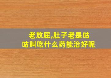 老放屁,肚子老是咕咕叫吃什么药能治好呢