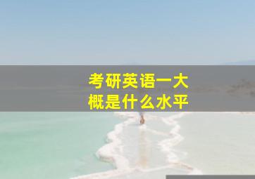 考研英语一大概是什么水平