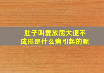 肚子叫爱放屁大便不成形是什么病引起的呢