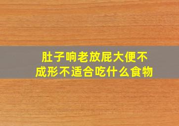 肚子响老放屁大便不成形不适合吃什么食物