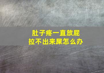 肚子疼一直放屁拉不出来屎怎么办