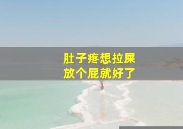 肚子疼想拉屎放个屁就好了