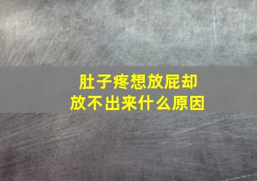 肚子疼想放屁却放不出来什么原因