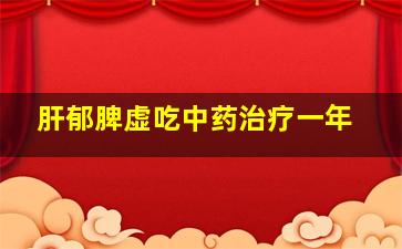 肝郁脾虚吃中药治疗一年