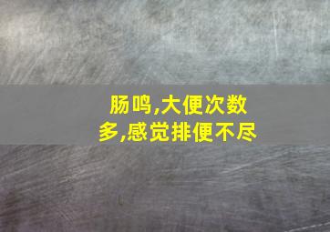 肠鸣,大便次数多,感觉排便不尽