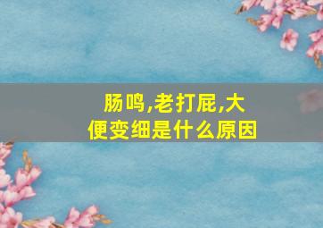 肠鸣,老打屁,大便变细是什么原因