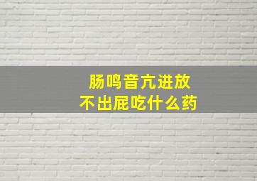 肠鸣音亢进放不出屁吃什么药