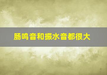 肠鸣音和振水音都很大