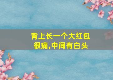 背上长一个大红包很痛,中间有白头