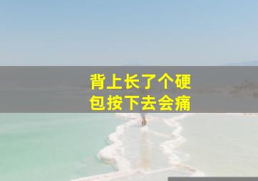 背上长了个硬包按下去会痛