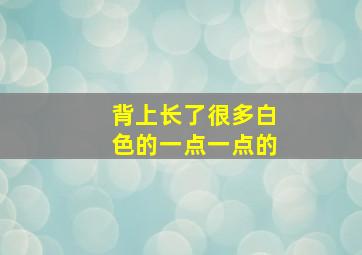 背上长了很多白色的一点一点的