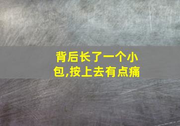 背后长了一个小包,按上去有点痛