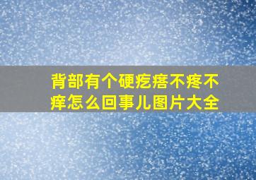 背部有个硬疙瘩不疼不痒怎么回事儿图片大全