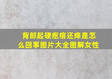 背部起硬疙瘩还痒是怎么回事图片大全图解女性